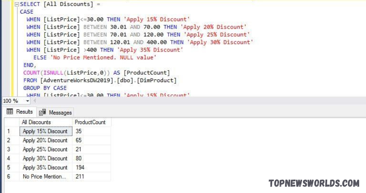 sql case when